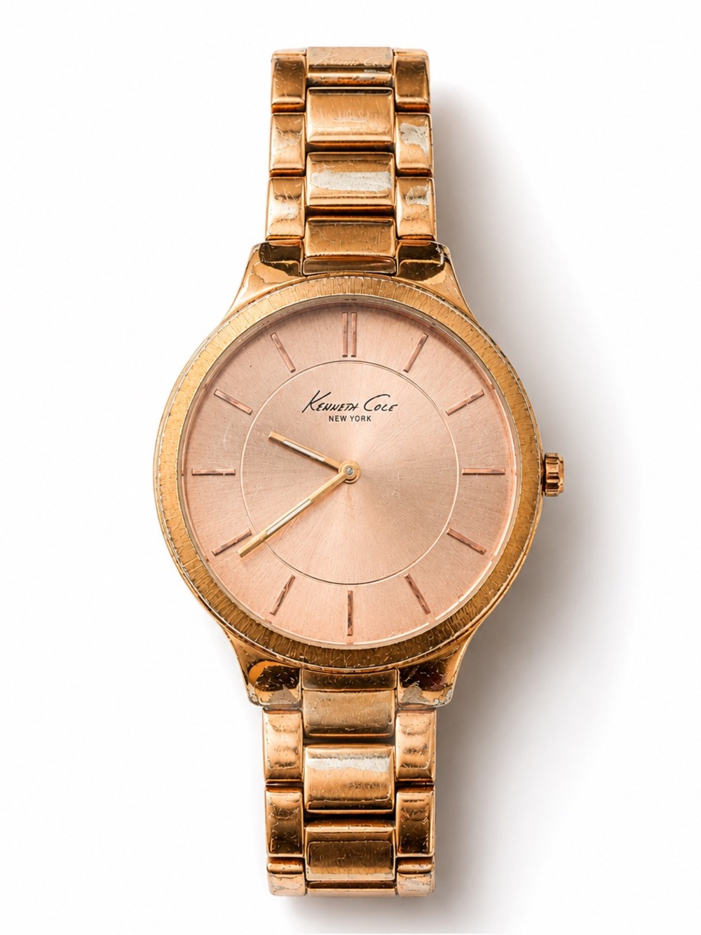 Kenneth Cole Rose Gold-Tone Metal Bracelet Watch
